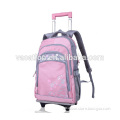 2016 newest polyester school bag with wheels light in china